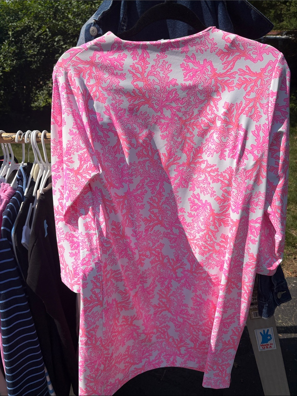 Pink Coral Print Shift Dress - Picture 2 of 2